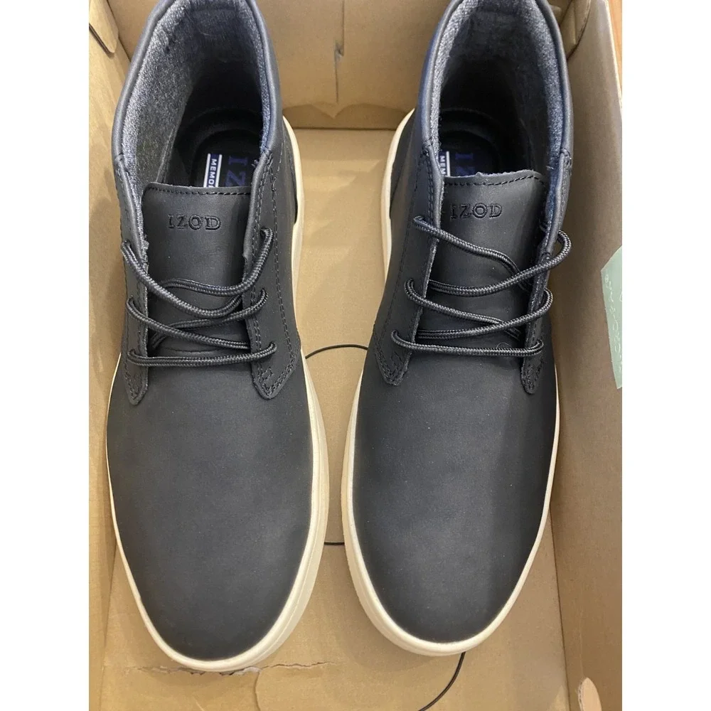 Izod NIB Palmer Lace Up Boot Black‎ Men Sz 8